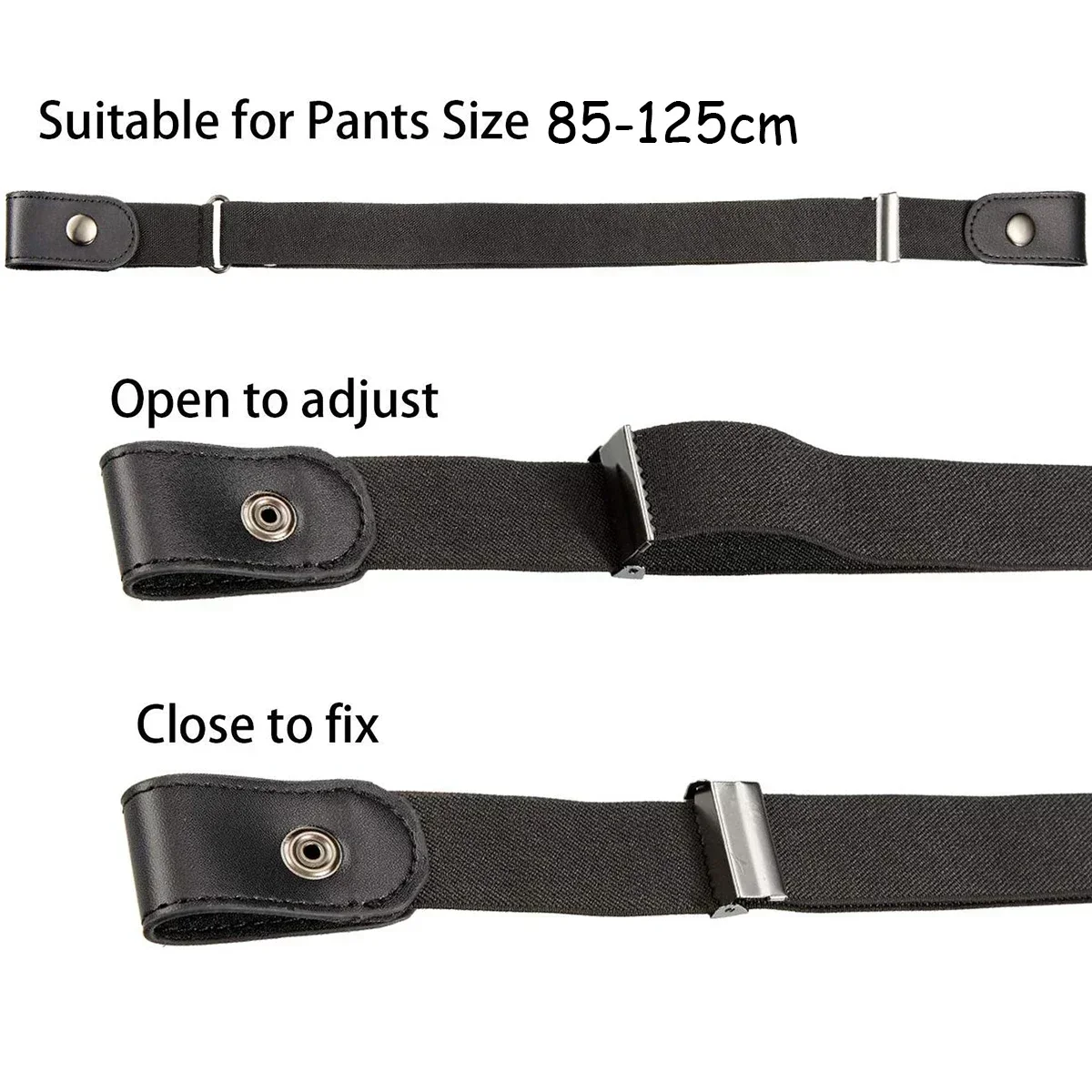Adjustable Stretch Elastic Waist Band Invisible Belt Buckle-Free for Women Men Jean Pants Dress Easy To Wear waist belt