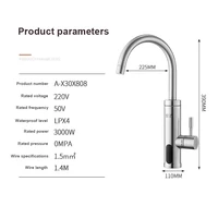 3000W chauffe-eau électrique salle de bains cuisine robinet chauffe-eau sans réservoir robinet électrique coulant avec affichage de la température 6