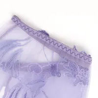 Sexy dentelle culottes slips maille creuse fleur broderie taille basse Transparent femme Lingerie Ultra-mince femmes sous-vêtements sans couture 6