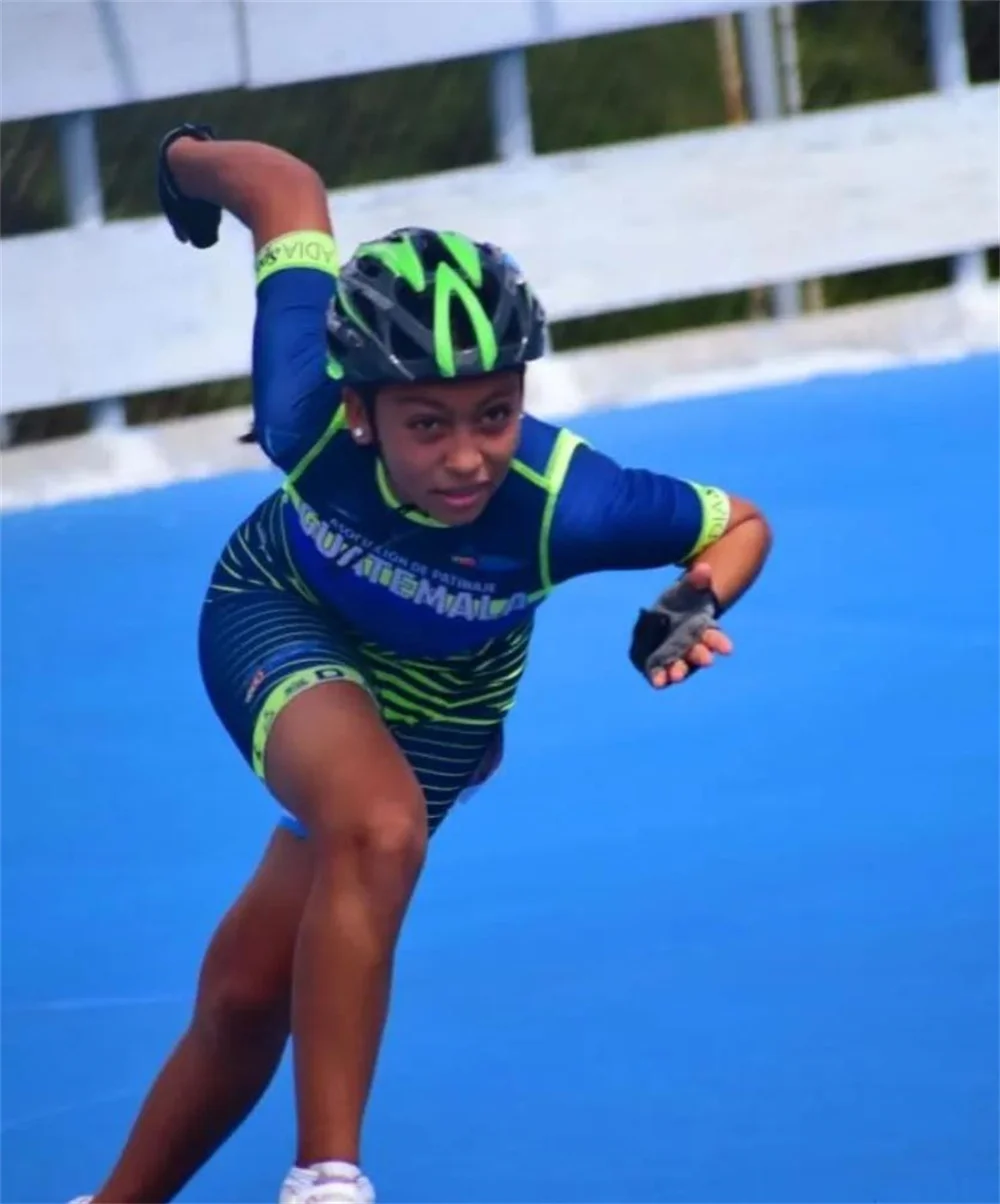 Bont Child Inline Skating Racing Skinsuit Speed Inline Roller Skate Sets Triathlon Clothing Ropa Ciclismo Skating Kids Jumpsuit