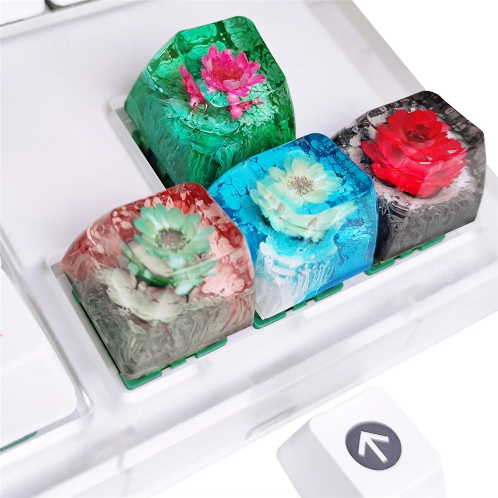 

Dropshipping Resin Keycaps Artisan ESC Keycap SA R3 Profile for Cherry MX Switch Mechanical Keyboard Flower Series