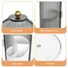 360° Rotating Makeup Brush Holder With Lid Luxury Cosmetic Organizer Lipstick Eyebrow Pencil Holder Eye Shadow Storage Box 6