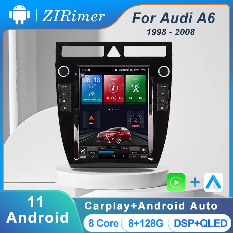 

ZIRimer 9.7" Tesla Style Vertical Screen Android 11.0 For Audi A6 Car Radio Automotivo Multimedia Player Navigation 5G