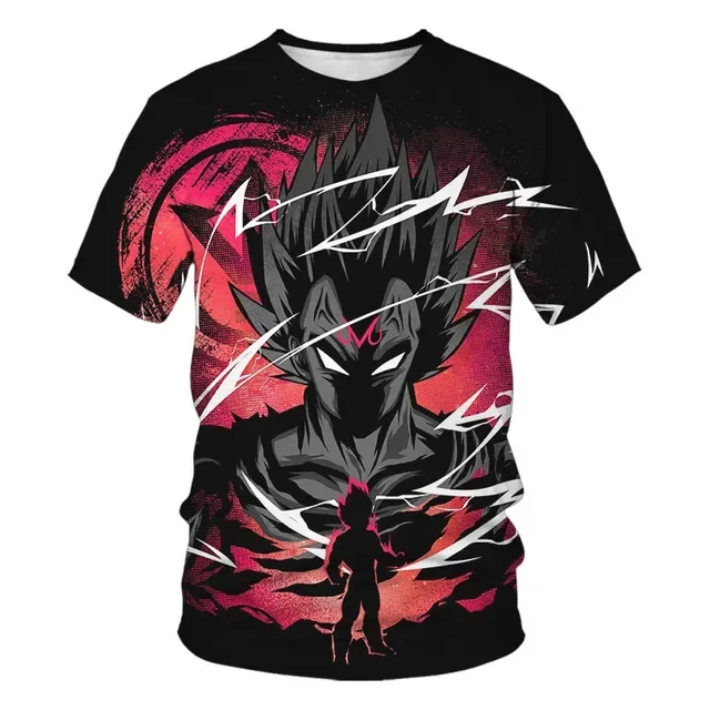 Summer Fashion Dragon Ball Son Goku Super Saiyan T-Shirt Bambini Ragazzi Vestiti Top Anime Dragon Ball Z T-Shirt Boy Manica Corta Tee