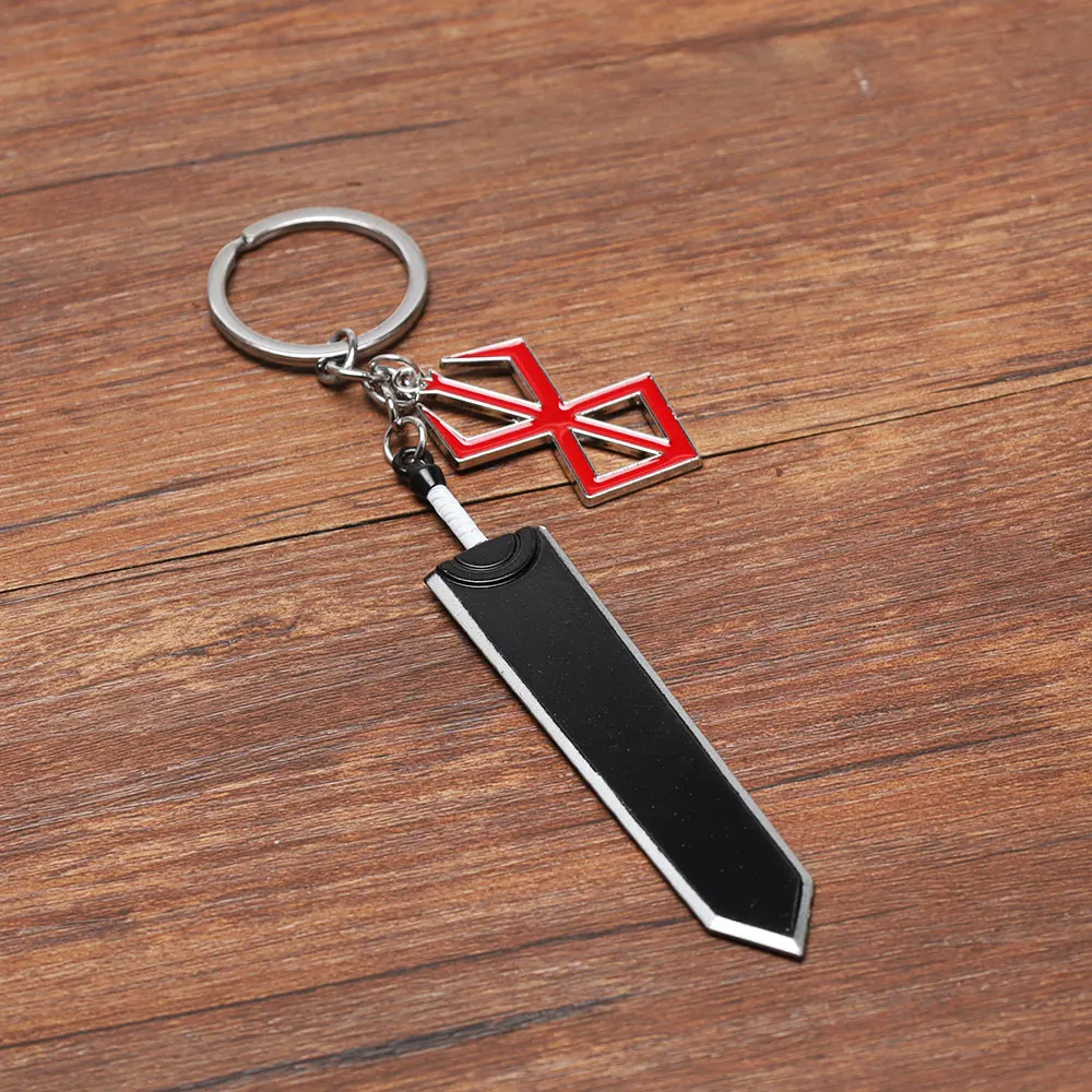 Game Berserk Behelit Guts Badge Red Sign Brand Of Sacrifice Sword Alloy Keychain Pendant Jewelry Cosplay Props Accessories game keychain,mini sword keychain,anime keychain pendant,game cosplay props