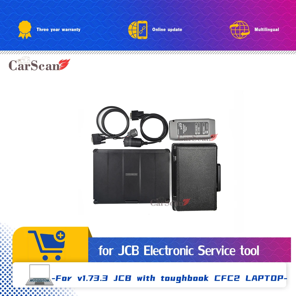 

Heavy duty equipment Truck Diagnostic tool for JCB diagnostic v1.73.3 kit JCB Electronic Service Master with SPP CF C2 laptop