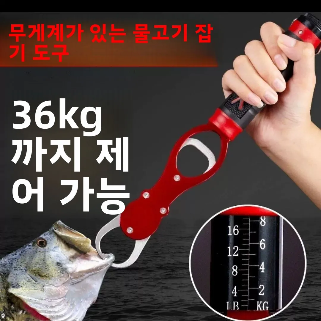 스페이스 알루미늄 낚시 컨트롤러 (물고기 잡는 훅 제거기, 저울 포함) 전문가용 다기능 낚시 도구 클램프