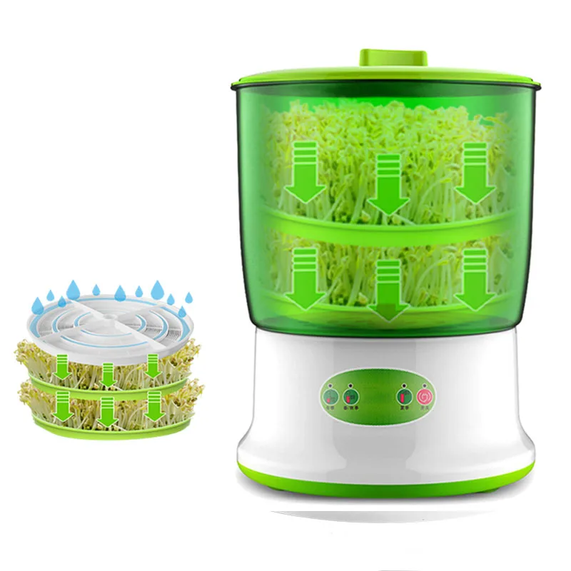 

Home Fully Automatic Bean Sprout Machine 220V Multifunctional Intelligent Homemade Soybean Sprout Can with Large Capacity