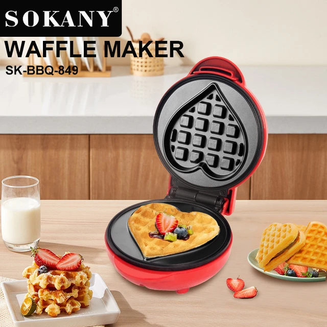 Nostalgia Personal Red Electric Waffle Maker