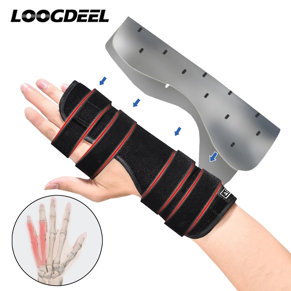 

LOOGDEEL 1PCS Pinky Finger Splint Hand Brace Boxer Fractures Broken Ring Little Finger Cast Trigger Immobilizer Straightener