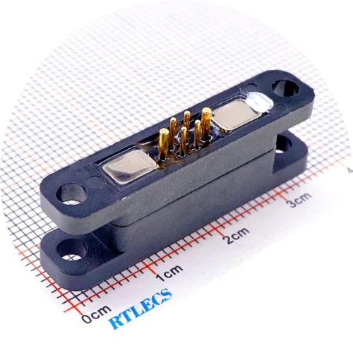 1/3/5 Sätze wasserdichter zweireihiger Hochstrom-5A magnetischer Pogo-Pin-Stecker 4 6 8 10 männlich weiblich Pitch 2.0 DC Power Charging IP67 – Detail 9