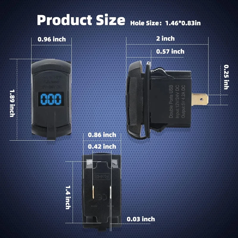 2.1A + 2.1A doppia presa USB per auto 2 porte presa per caricabatterie USB  per moto 5V con copertura antipolvere per mitsubishi con 10A Fluse -  AliExpress