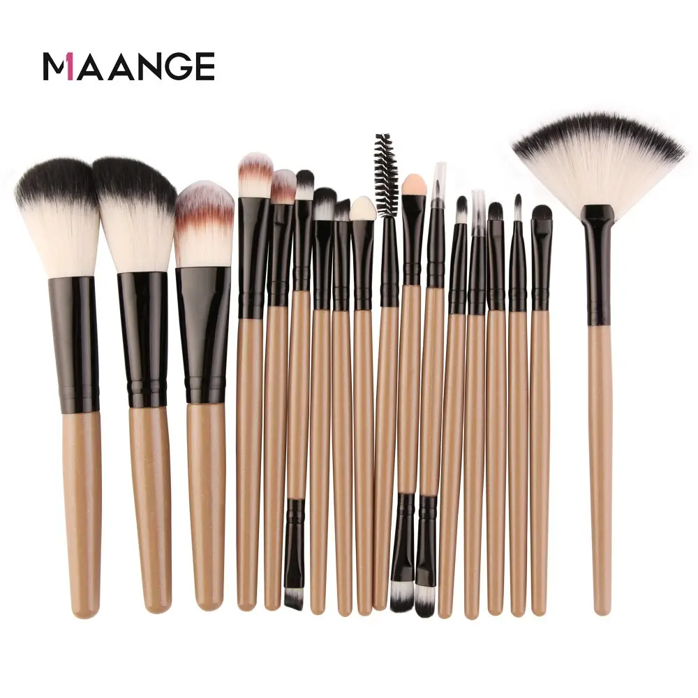 18Pcs Makeup Brushes Set Multifunctional Brush Powder Eyeshadow Make Up Brush Portable PU Case Beauty Tools
