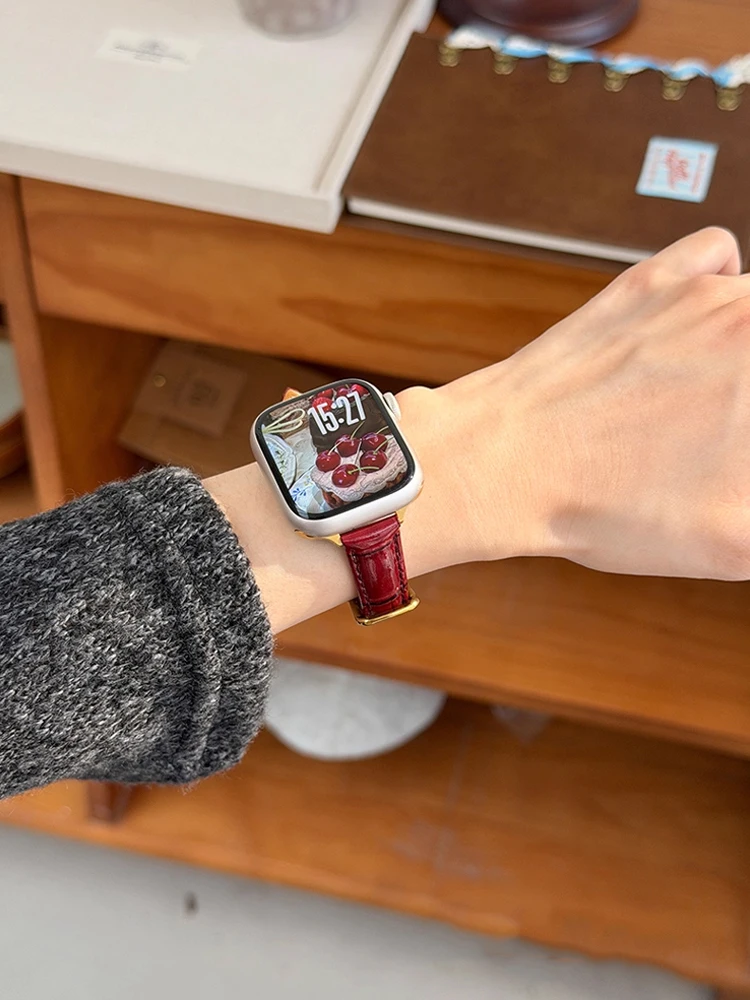 รูปสินค้า สายนาฬิกาหนัง สำหรับ Apple Watch ขนาด 38-49 มม.