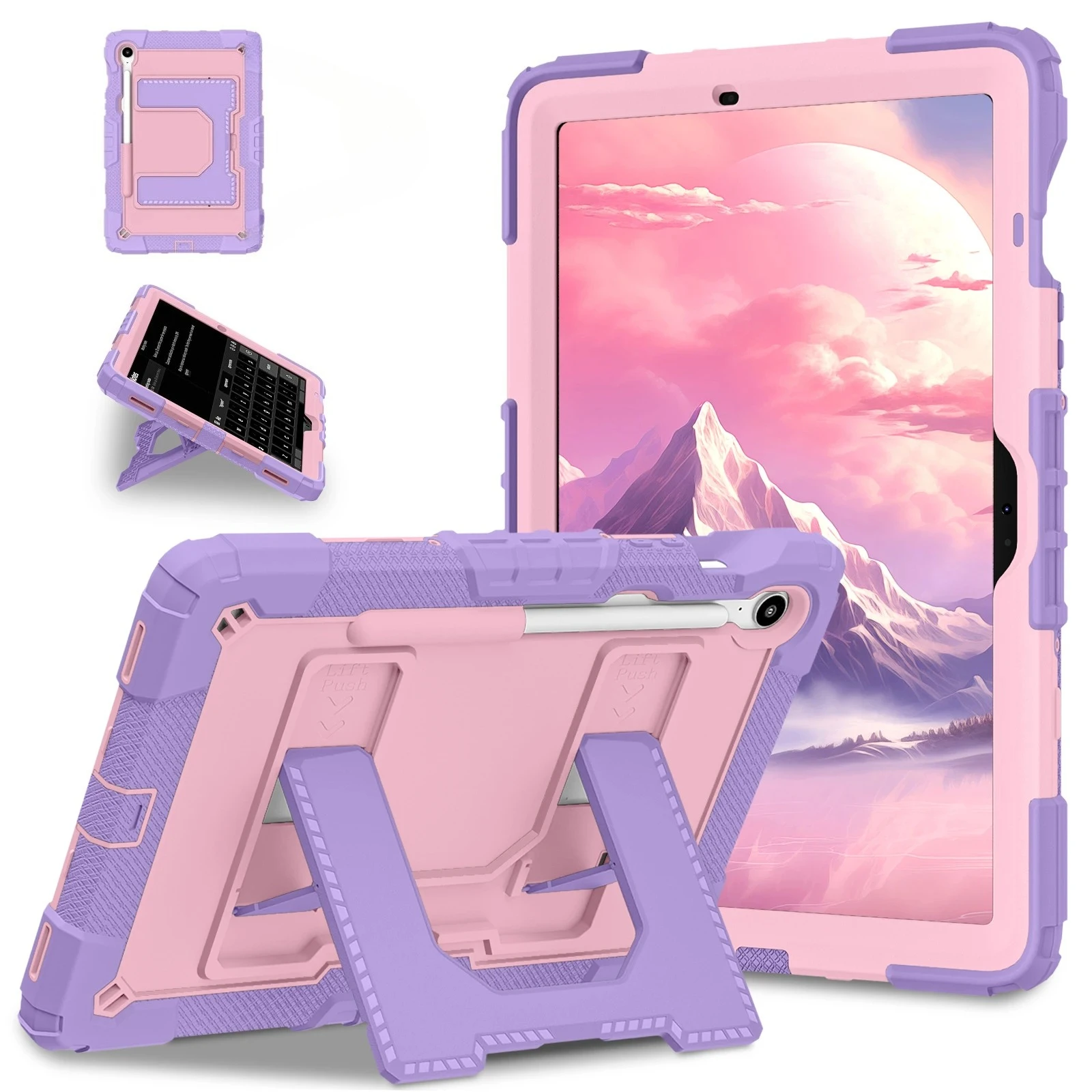 Rugged Samsung Tablet Case with Handle Stand and Pen Slot - Shockproof Design