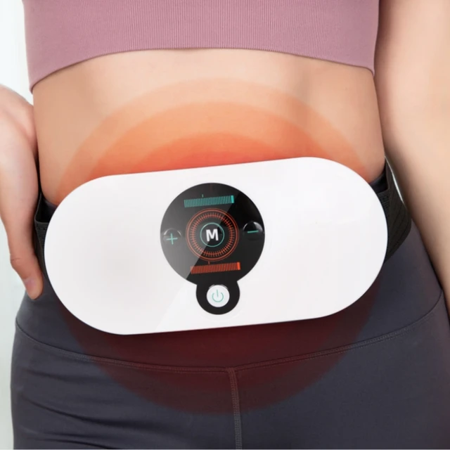 Masajeador de cintura eléctrico Abdominal, cinturón de palacio cálido, almohadilla de calentamiento Menstrual, estimulador EMS, dispositivo adelgazante para pérdida de peso corporal - AliExpress