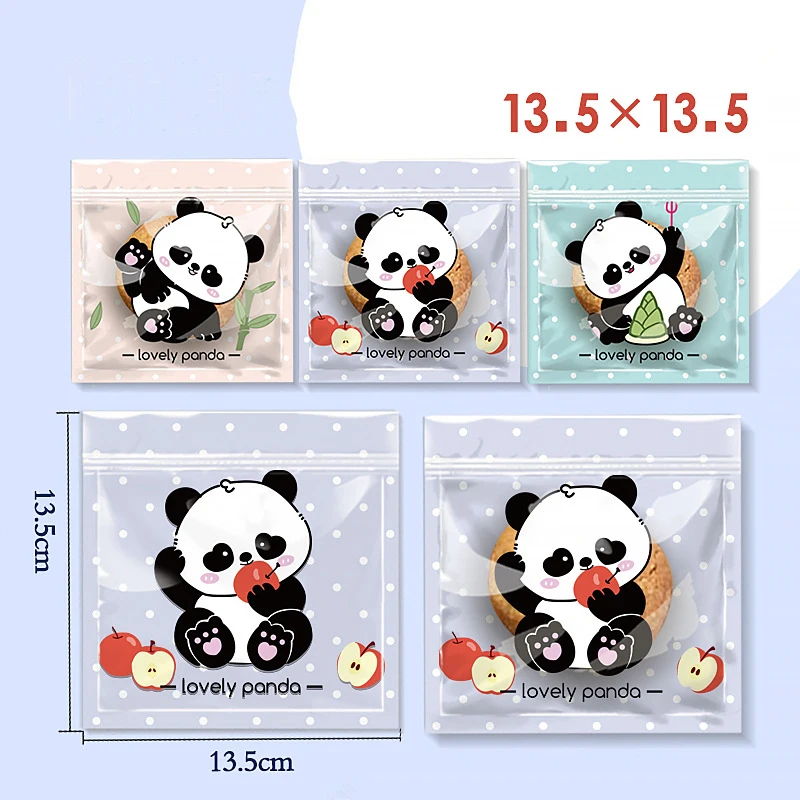 TETP 50Pcs Cartoon Ziplock Bags Plastic For Cookies Candy Snack Storage Sealed Pouches Jewelry Gift Packaging Decoration 6