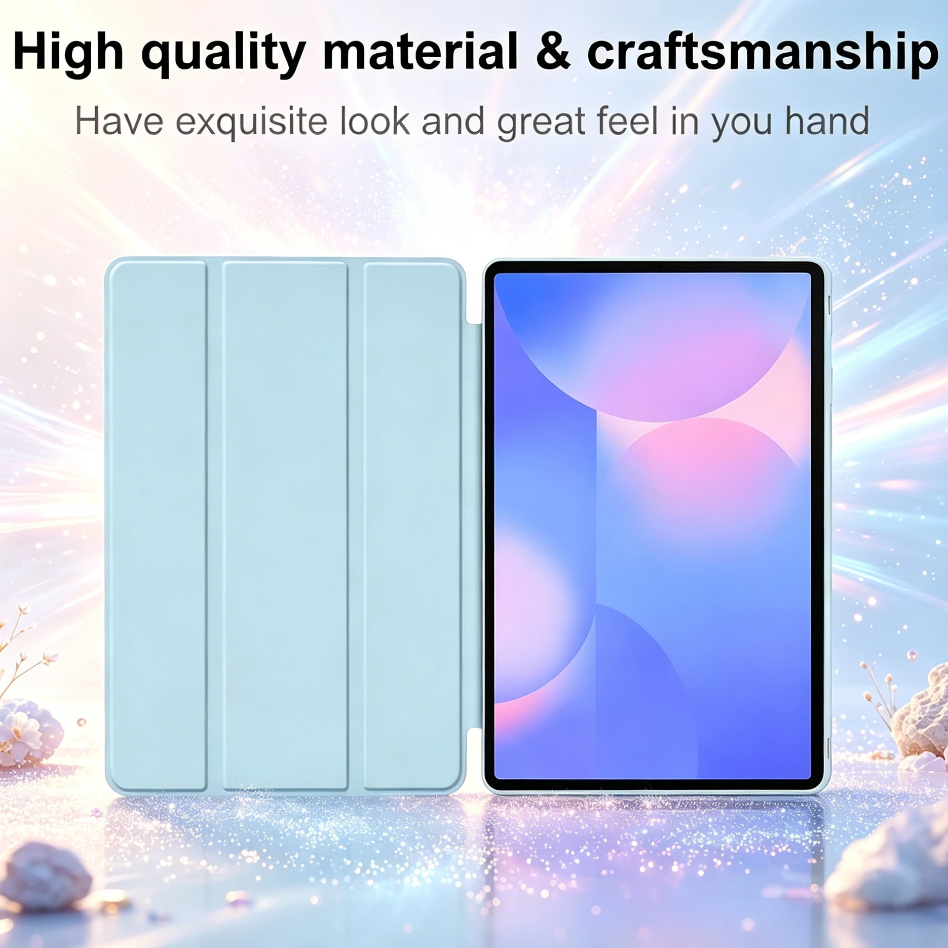 Magnetic Flip Smart Cover Tablet Case with Enhanced Protection