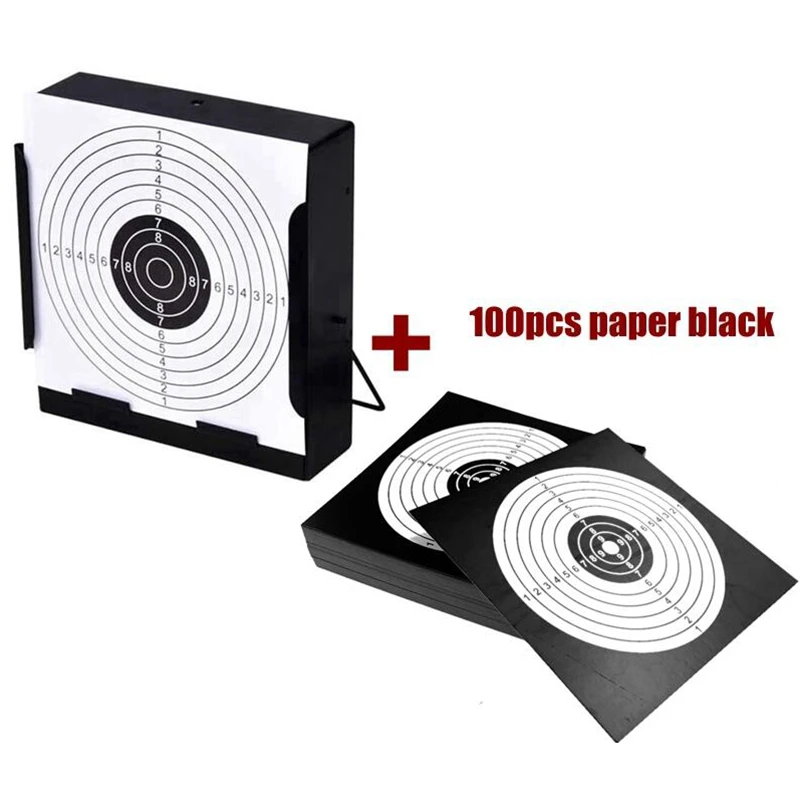 Airsoft Target Case BB Trap Target Paper Target and Resetting Metal Silhouettes Shooting Targets for Pellet Gun Airsoft BB Gun ﻿