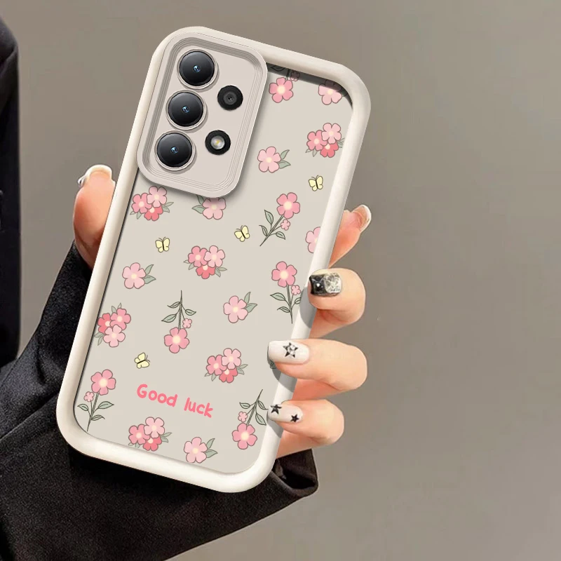 Pink Floral Silicone Soft Phone Case Cover