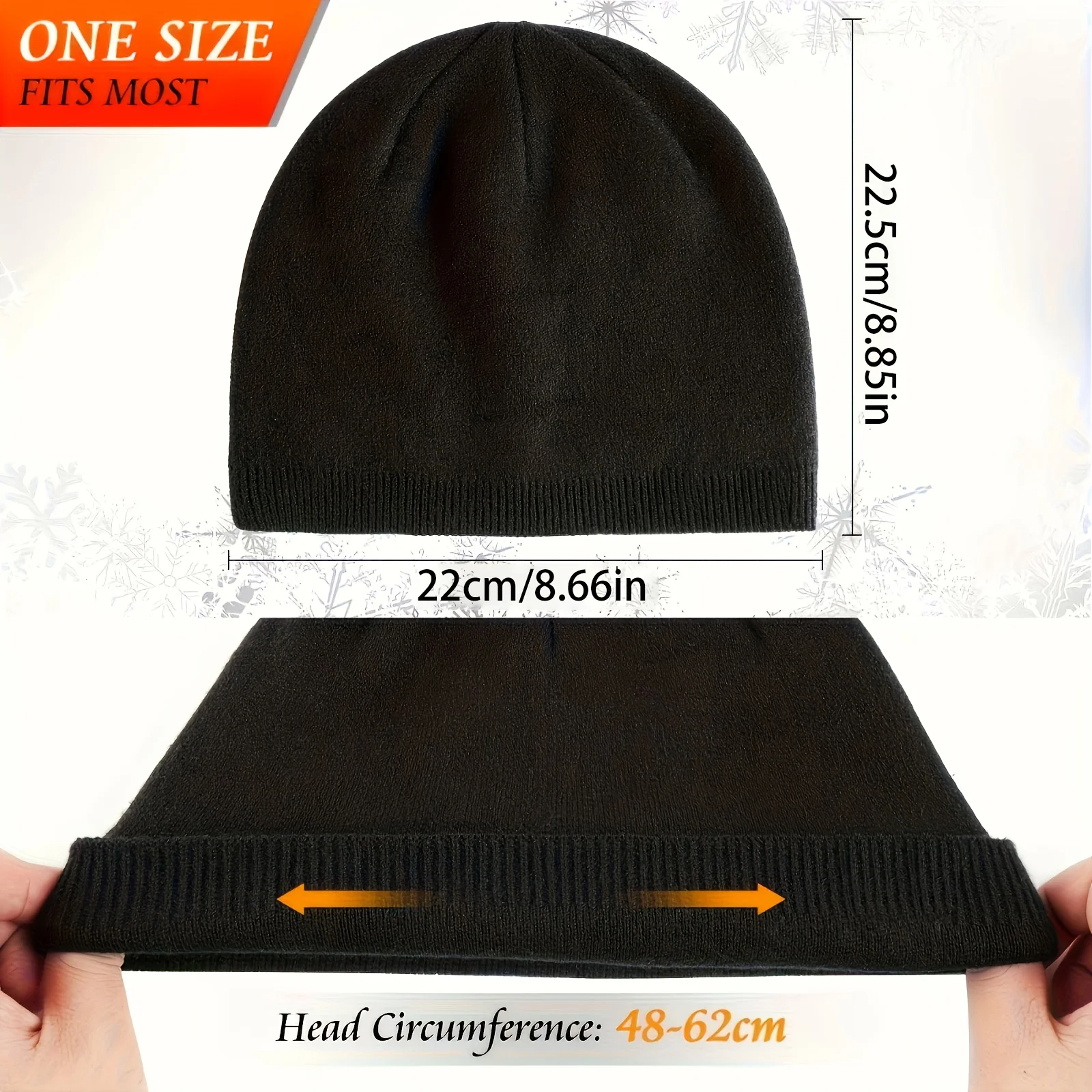 Winter Knitted Beanie Hat Unisex Soft Warm Windproof Running Cap Breathable Hiking Cycling Outdoor Sports Pullover Earmuffs Hat