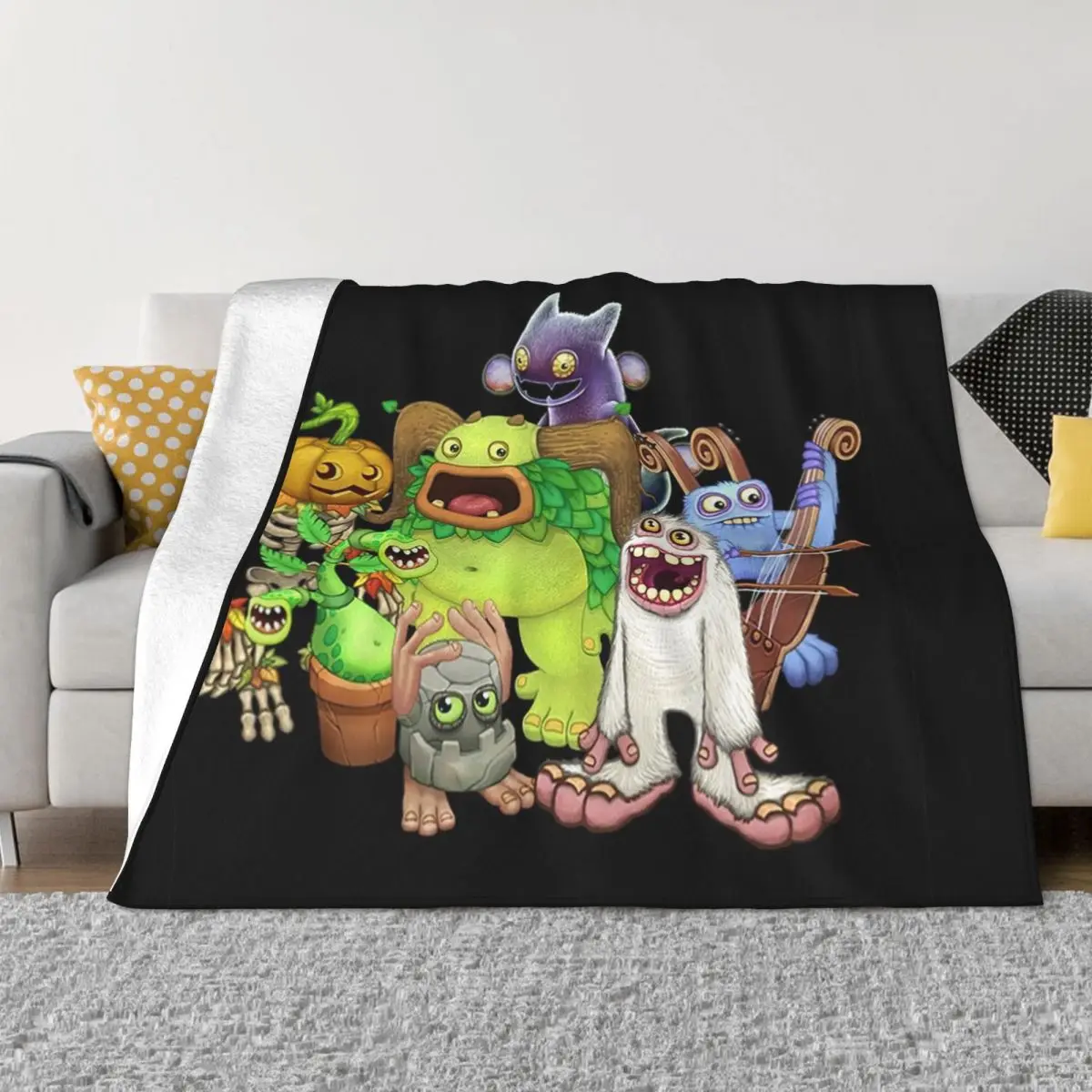 

My Singing Monsters Video Games Blanket Fleece Decoration Multifunction Ultra-Soft Throw Blanket for Bed Couch Plush Thin Quilt