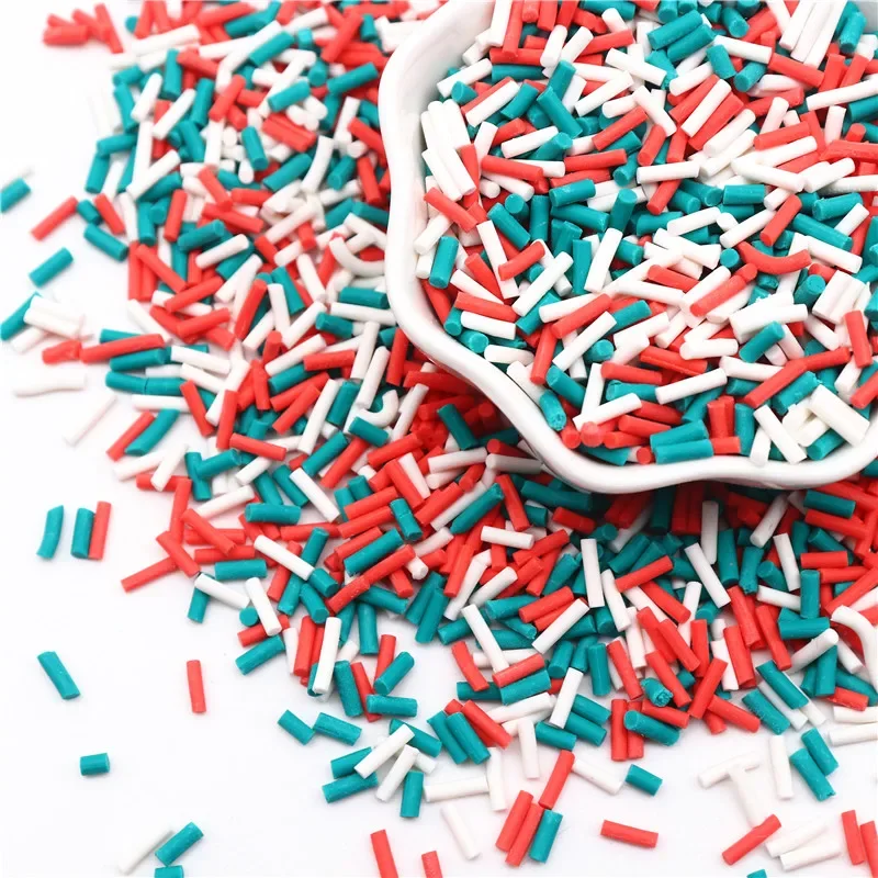 Vibrant Cylindrical Polymer Clay Slices for DIY Crafts and Slime Accessories