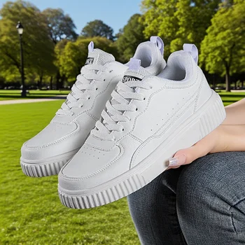 Fashion Women Casual Shoes Breathable Walking Flat Shoes Sneakers White Female Footwear Sports Running Outdoor Walking For Men 4
