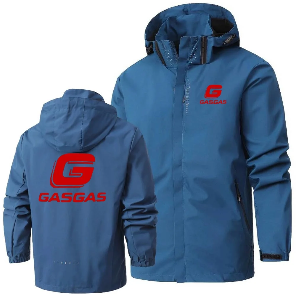 Classic Motorcycles GasGas Jackets Mens Hiking Camping Lightweight Hooded Shell Windbreaker Outerwear Windproof Waterproof Coats 2