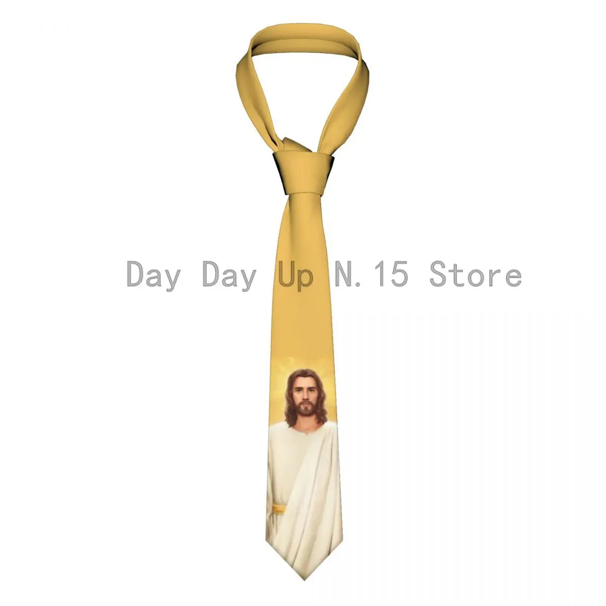 

Jesus Christ God Necktie Unisex Polyester 8 cm Christian Neck Ties for Mens Silk Wide Daily Wear Cravat Party