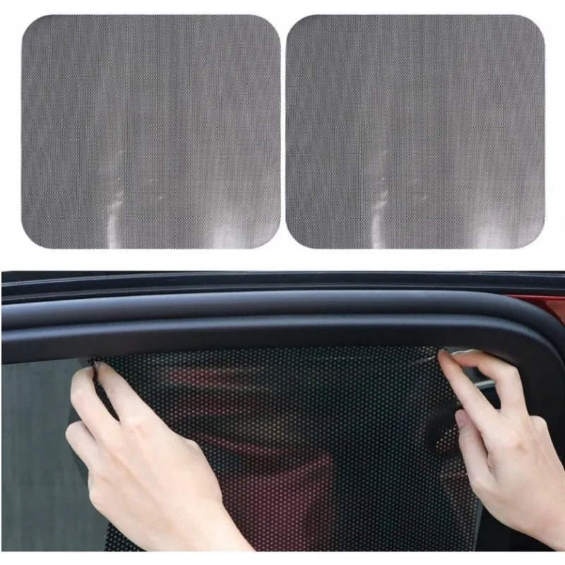 2Pcs Car Sunshade Stickers Electrostatic Sticker Window Sun-shading Stickers Sun Block Car Rear Windows Side Blocks Cover Film