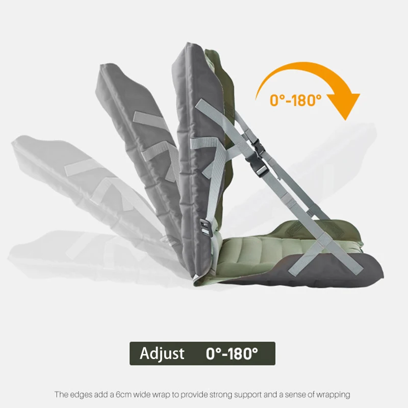 Inflatable Chair Outdoor Sleeping Mattress Multifunction 180 Degree Adjustment Waterproof Material Grass Garden Travel Accessory