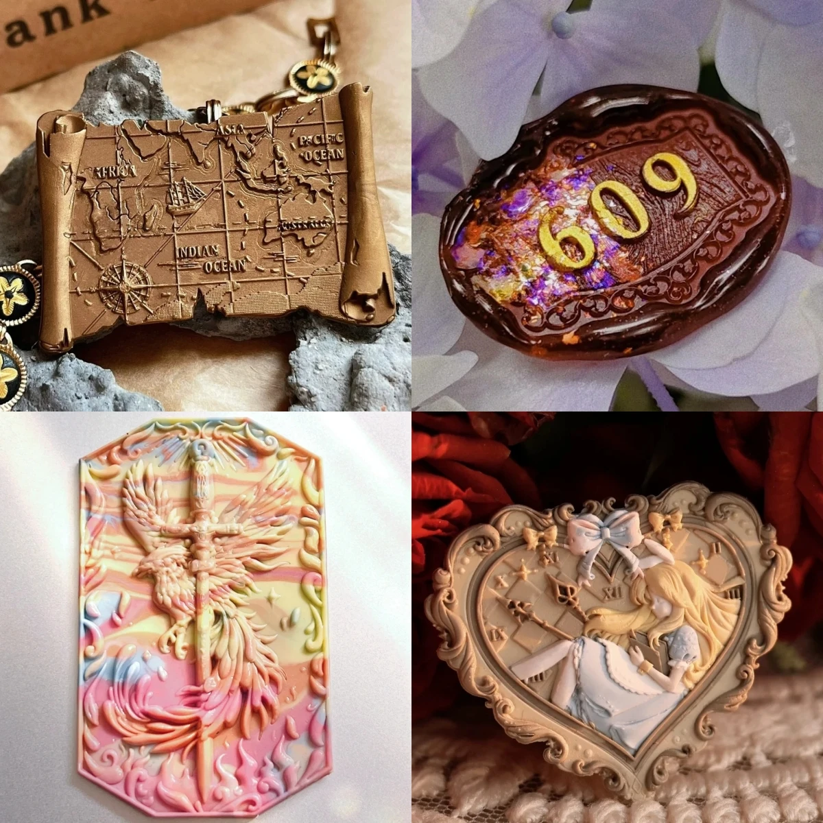 Self Ink Stamps Fire Seal Stamp Head Squeeze Rose Maple Leaf Christmas Hat Special Brass Head Embossed Stamp Toy Envelope Seal gift