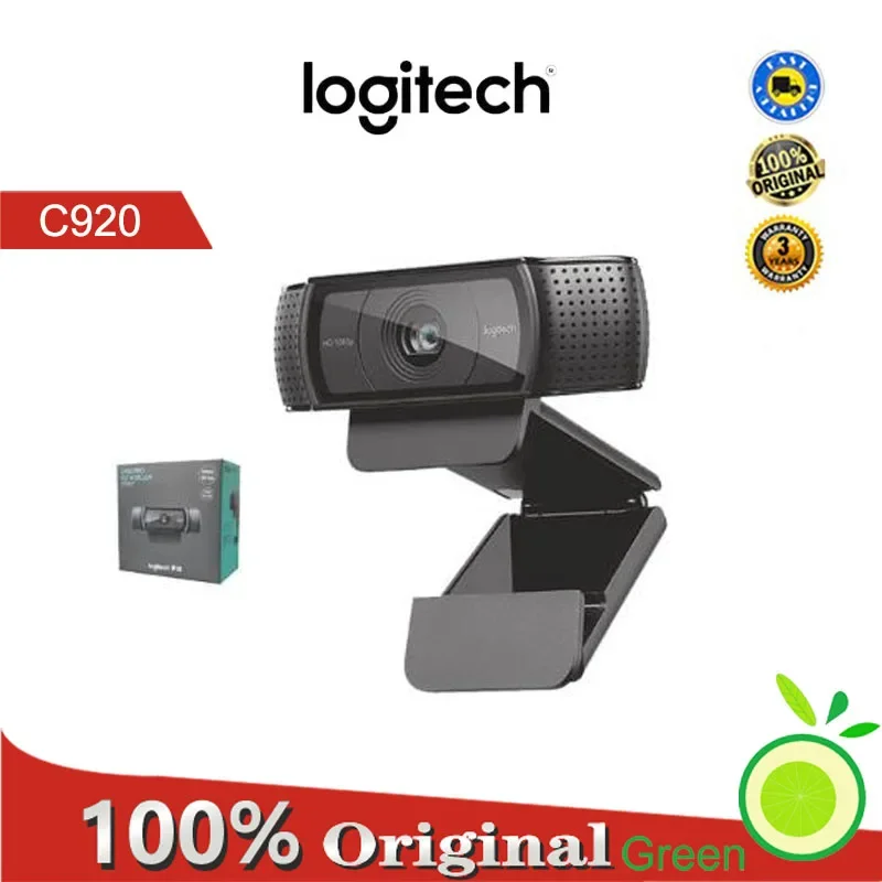 

Профессиональная веб-камера Logitech C920 высокой четкости с автофокусом аудио и широкоформатной записи