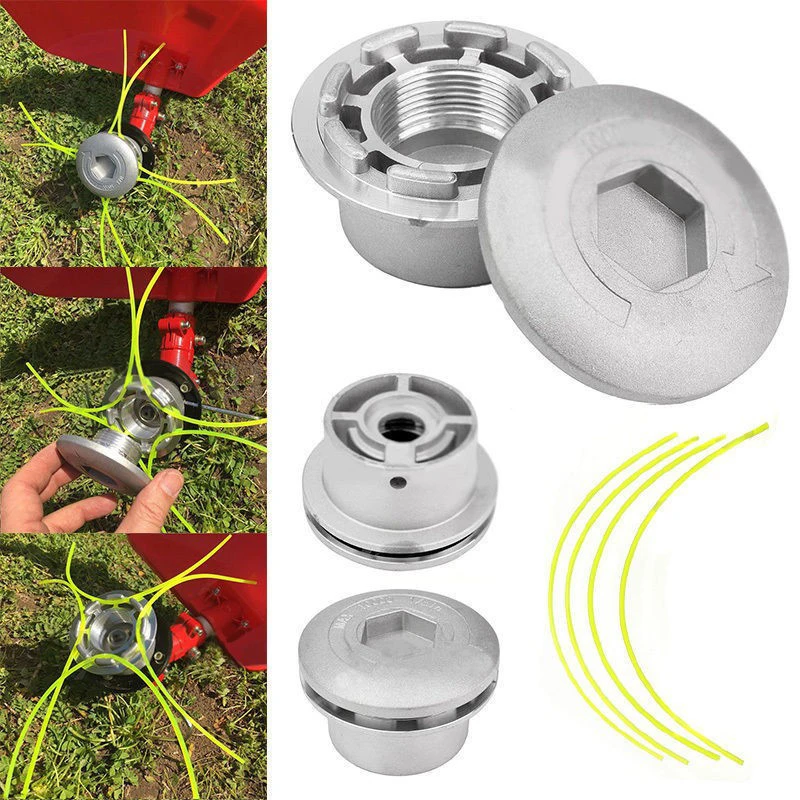 Aluminium Line Head Trimmer Head Reel Kit for Gasoline Brush Cutter lawn mower spare parts  gardena  tools  grass trimmer head 6