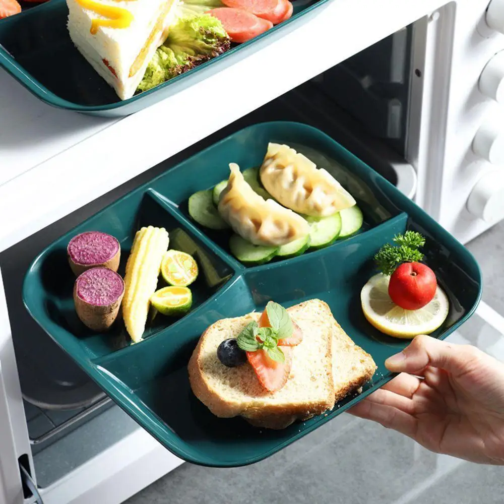 1Pc Diet Portion Control Tray For Portioned Eating PP Dinner Plate For Portion Control Diet Portion Control Plate 2