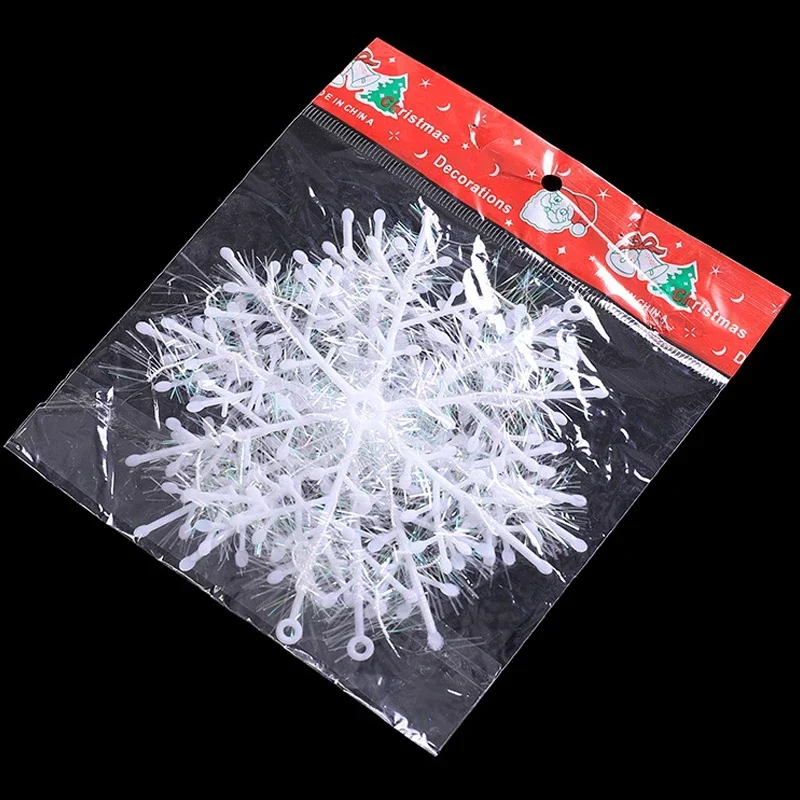Christmas Ornaments Artificial White Snowflakes Xmas Tree Hanging Pendents DIY Fake Snow Flake