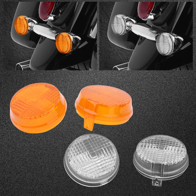 

Motorcycle 2pcs/4pcs Len Cover ABS Yellow Clear Turn Signal Indicator Light For Honda Shadow 1998-2018 For Kawasaki Vulcan 1600