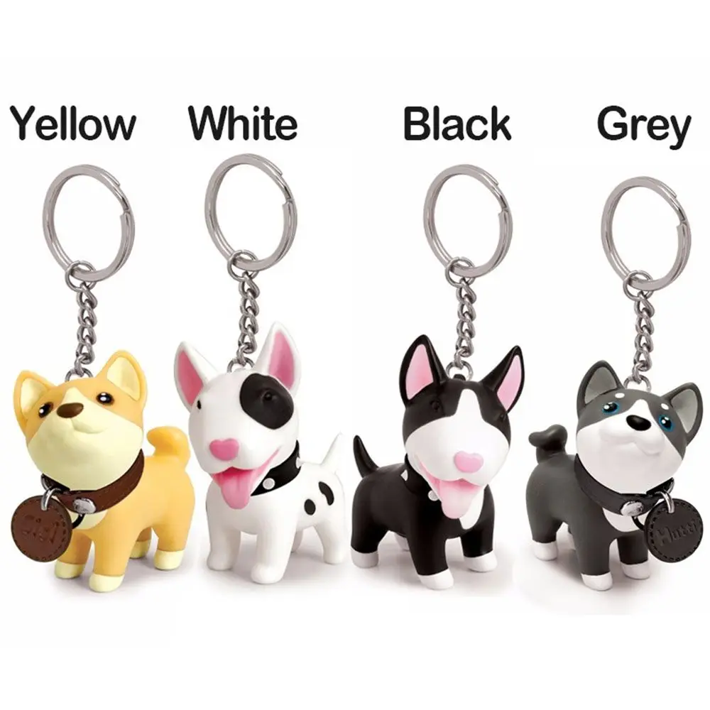 Anime Craft Doll Bull Figure Terrier Holder regalo per accessori per auto portachiavi cane portachiavi dipinto a mano