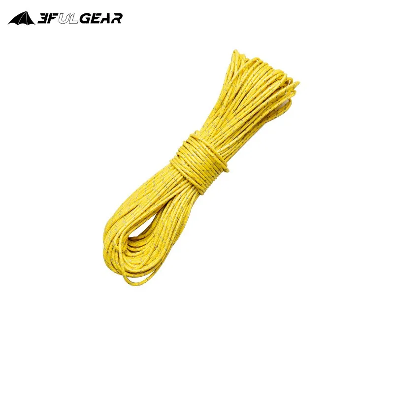 3F UL GEAR-Corda Reflexiva Outdoor, Nylon UHMWPE Vento Corda, Barraca de Camping, 2mm, 1.5mm, 20 m Dyneema