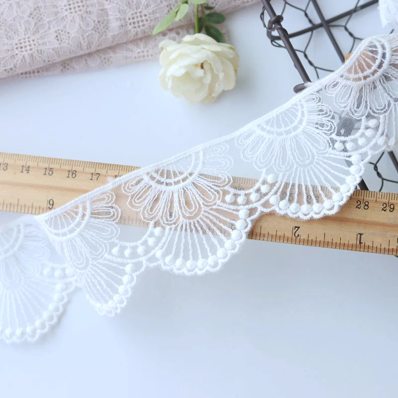 

Embroidery Mesh Cotton Lace Ribbon Dress Decoration Garment Material Hat Needlework Sewing Accessories 19 Yards 5.5cm 486