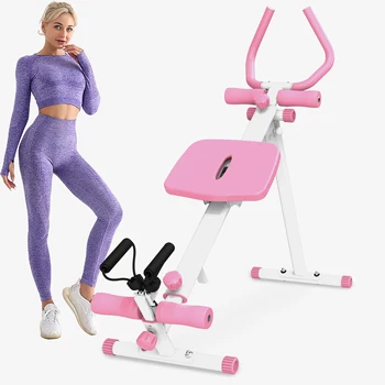 4-in-1 Ab Exercise Equipment - Rowing Machine, Leg Press Machine, Ab Glider Machine, Roman Chair, Fitness Workout Equipment for 2