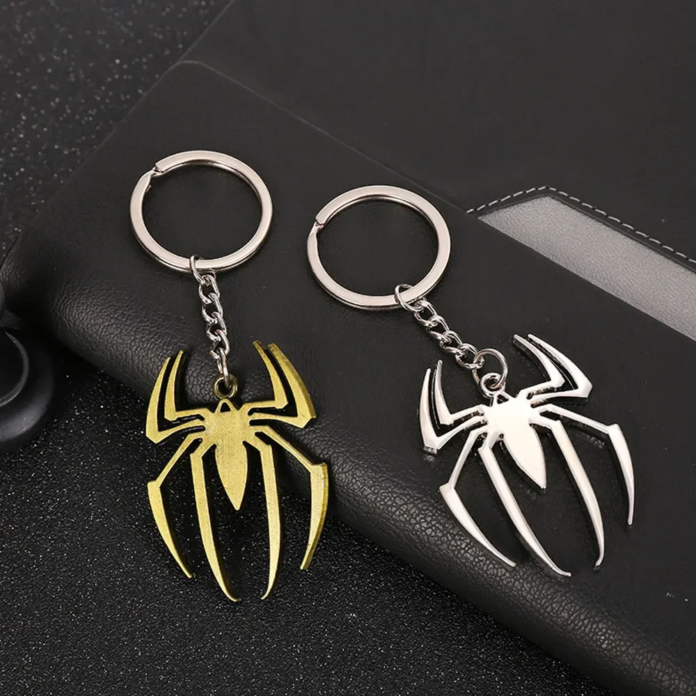 

1Pc Car 3 Colors Universal Fashion Spider Metal Keychain Creative Stylish Key Rings Decorative Keyring Car Interior Accessories