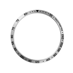 Premium Metal Bezel Ring Cover for Smartwatch - Durable Steel Frame Protector (E silver)