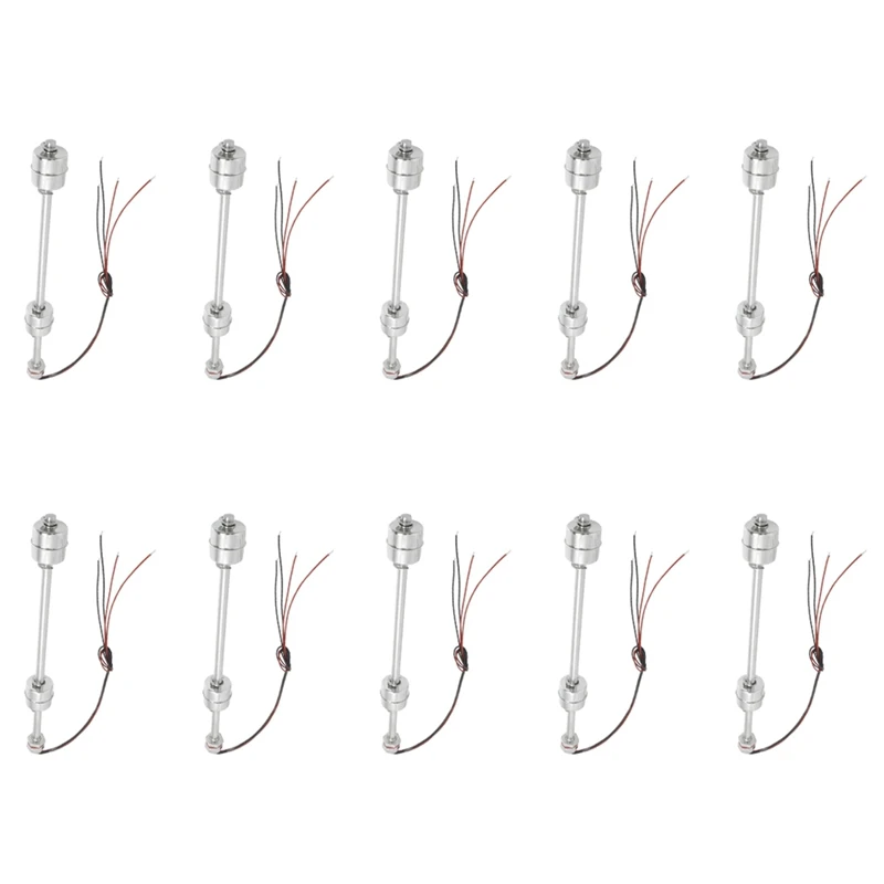 

HOT SALE 10X Water Level Sensor Dual Balls Stainless Steel Float Switch 265Mm Length