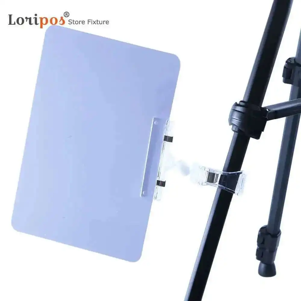 10pcs/lot Shelf Pipe Clamp Price Tag Hanger Clip Pole Black Food Tray Label Holders Sign Snap For Bake Sale Signs