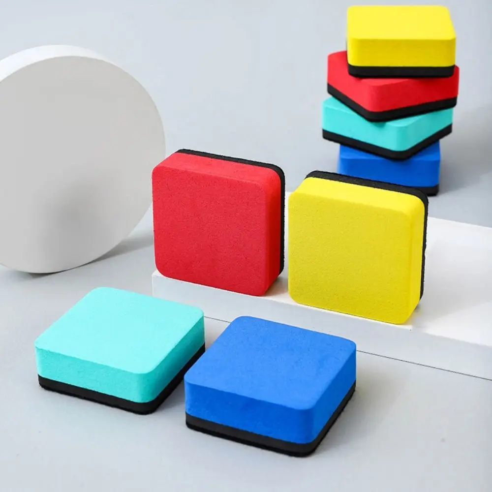 2pcs Office Supplies Magnetic Whiteboard Eraser blackboard eraser Square Dual-color EVA Felt Marker Cleaner Meeting Room magnetic whiteboard erasers