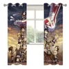 Wings of Liberty Attack on Titan Retro 2 PC Blackout Windows Curtain  for Living Room Bedroom Bathroom Curtains 2