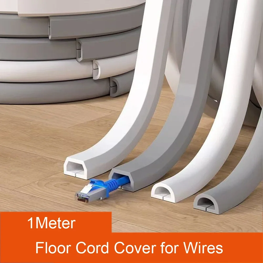 Low Profile Design Cable Management Floor Protection Length 1 Meter Cord Cover Easy Installation Sleek Curve Design