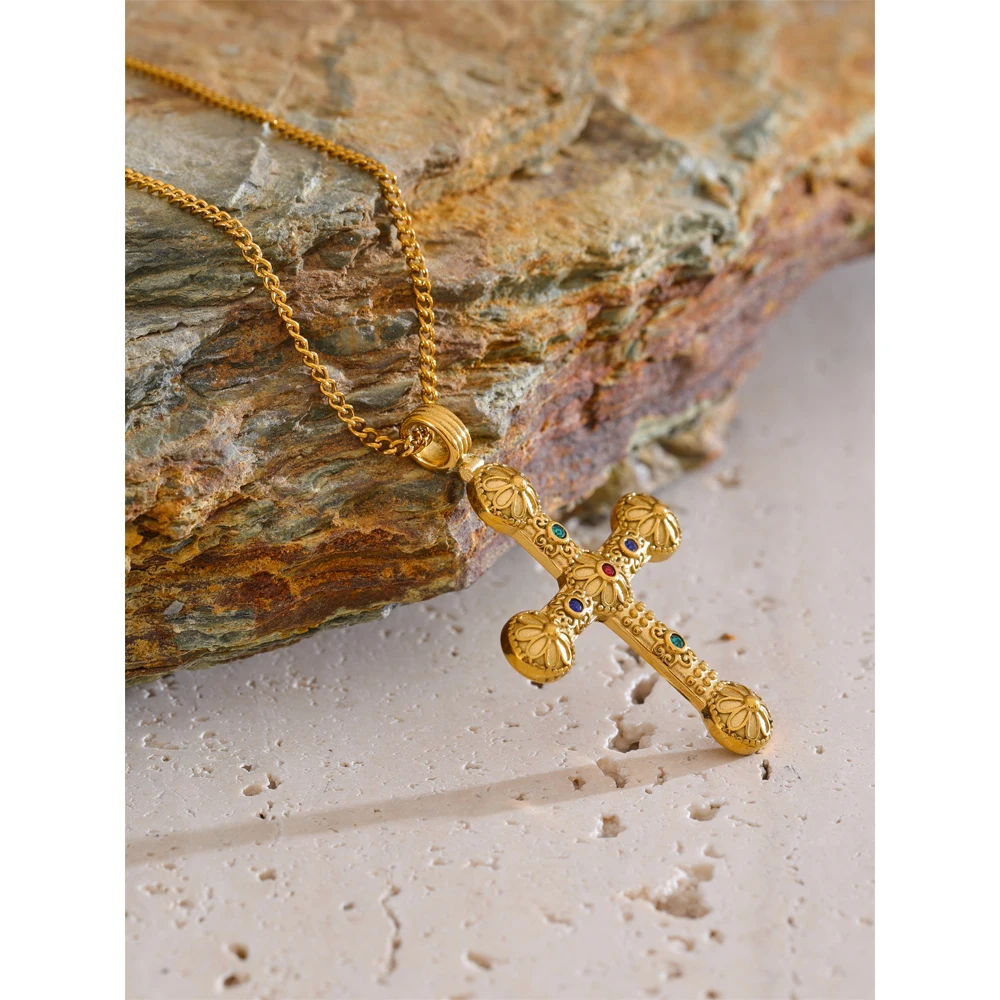Yhpup Vintage Necklace 18K Golden Plated
